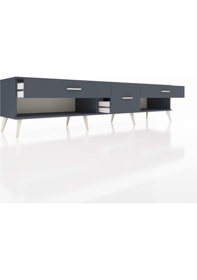 Hyperion Tv Ünitesi 3 Çekmeceli 220x44x51 Antrasit-antrasit Antrasıt/antrasıt - Antrasıt