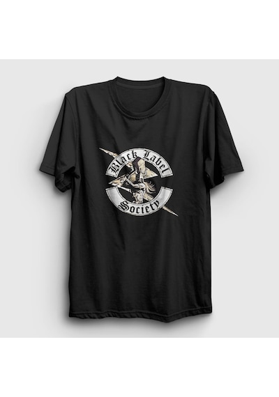 Presmono Unisex Hammer Black Label Society T-shirt Siyah