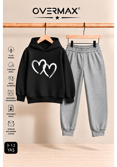 Overmax Çift Baskılı Çocuk Kapüşonlu Sweatshirt Eşofman Takımı 3-12 Yaş Siyah - Gri - 923598938 Siyah - Gri Overmax Çift Baskılı Çocuk Kapüşonlu Sweatshirt Eşofman Takımı 3-12 Yaş Siyah - Gri - 923598938 Siyah - Gri