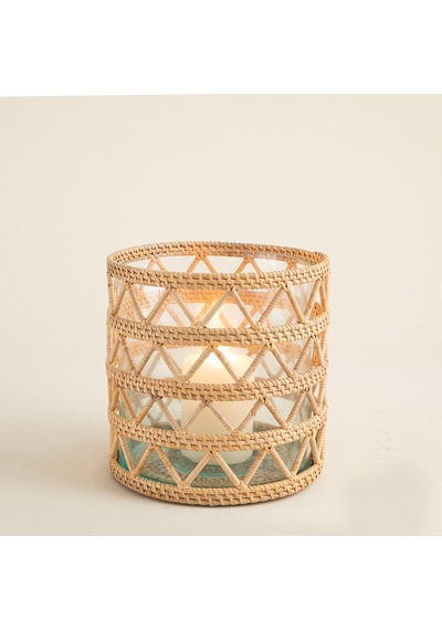Samoa Rattan Fener 20 Cm Natural