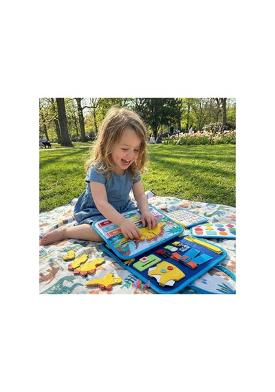 Montessori El Becerileri Çantası 20 Aktiviteli Eğitici Keçe Aktivite Kitabı İnce Motor Becerisi Geliştirici Oyuncak 2-6 Yaş