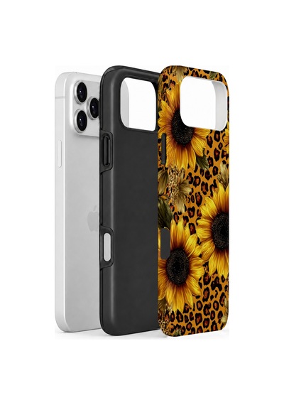 Velvoria Valestra Ay Çiçekli Leopar Apple iPhone Uyumlu 17 Pro Darbe Korumalı Kılıf Valestra Select - Ay Çiçekli Leopar