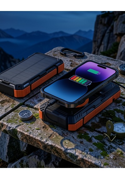 20000 Mah Solar Güç Kaynağı Kablosuz Şarjlı Uczzsolar20000powerbank-3 Çok Renkli