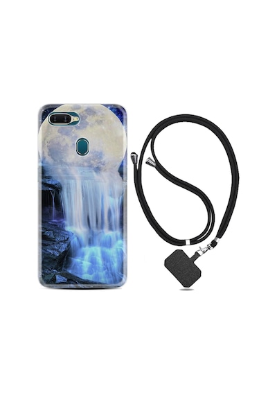 Oppo A5S Kılıf Boyun Askılı Blue Moon 1308