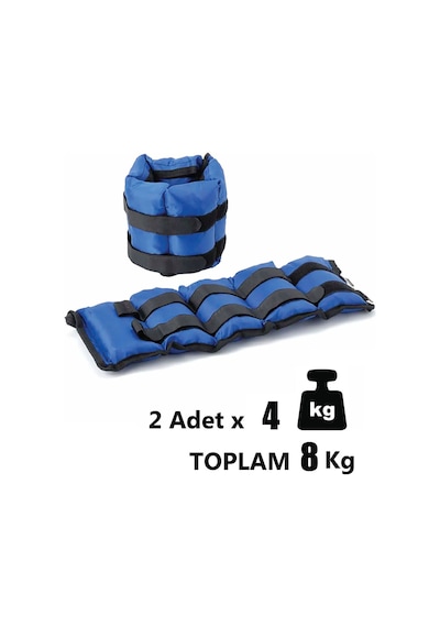 4 Kg X 2 Adet Mavi El Ayak Bileği Ağırlığı + El Yayı Mavi