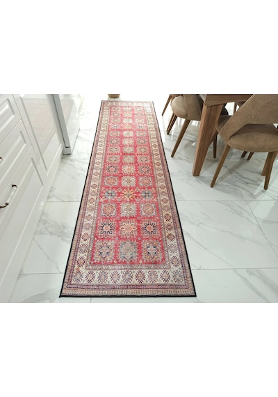 Geleneksel Kilim Desenli Kırmızı Ve Bej Etnik Halı - 14921ou Kırmız