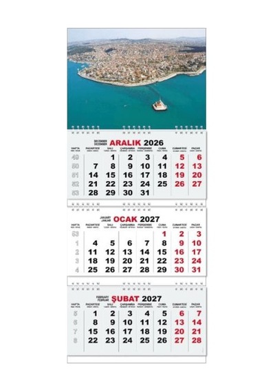 2027 Gemici Duvar Takvimi - Üsküdar