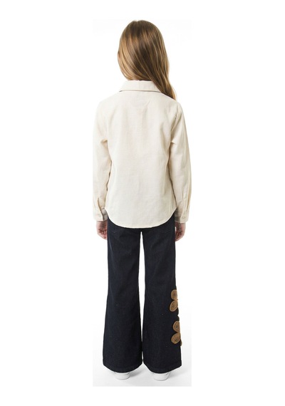 Xo Kids Kız Çocuk Folarlı 3lu Alt Üst Takım 7-14 Yaş 3953-4953 Bej