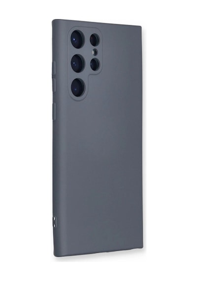 Samsung Galaxy S24 Ultra Kılıf Nano İçi Kadife Silikon - Gri Çok Renkli