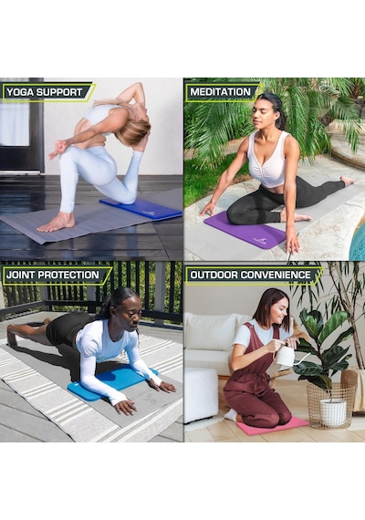 Prosourcefit Yoga Diz Pedleri Ve Dirsek Yastıkları, Yoga, Pilates, Zemin Antrenmanı İçin Standart Matlar Çok Renkli