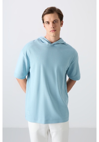 Tommy Life Açık Mavi Pamuklu Kalın Yüzeyi Dokulu Oversize Fit Basic Erkek T-shirt - 88335 Açik Mavi Tommy Life Açık Mavi Pamuklu Kalın Yüzeyi Dokulu Oversize Fit Basic Erkek T-shirt - 88335 Açik Mavi