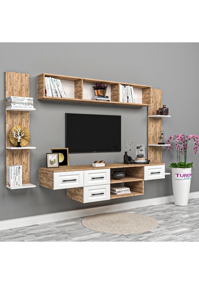 Luna Membran Tv Ünitesi Mdf Gri Luna Membran Tv Ünitesi Mdf Gri