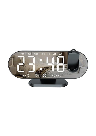 Valkyrie Projeksiyon Çift Alarm Dereceli Led Masa Saati Genel