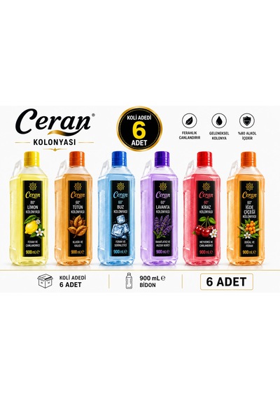 900 Ml Bidon Kolonya 6 Adet