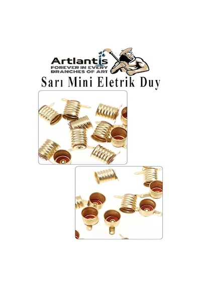 Altı Sarı Mini Duy 10 Adet Deney Duyu Proje İçin Küçük Ampul Yuvası Minyonet Duy Okul Sınıf Elektrik Devre Deney Duyusu