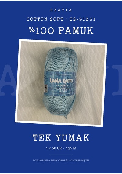Lana Gatto Cotton Soft Örgü İpi %100 Pamuk 50 Gr 125 M Cs-31331