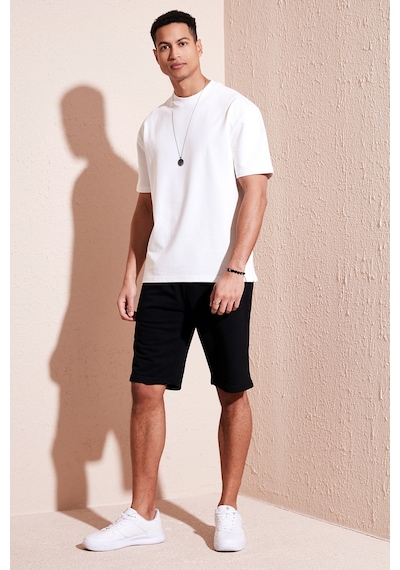 Buratti Pamuklu Bisiklet Yaka Relaxed Fit Basic Erkek T Shirt 5902610 Ekru