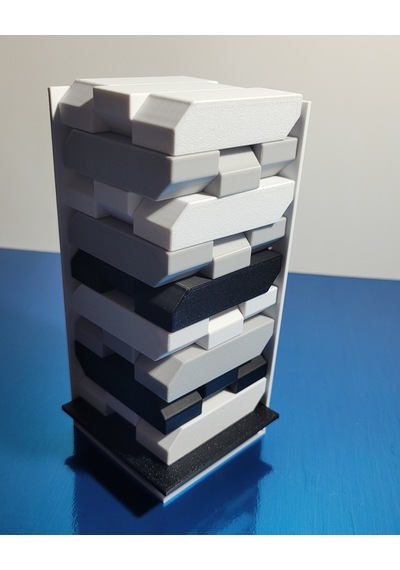 3d Baskı Denge Kule Oyunu Strateji & Zeka Oyunu Siyah Beyaz Blok Oyunu Eğlenceli Masa Oyunu