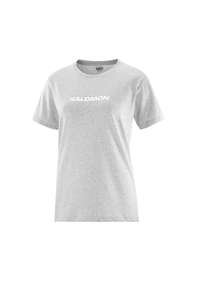 Salomon Logo Ss Tee W Heather Grey T-shırt Lc2217500 001