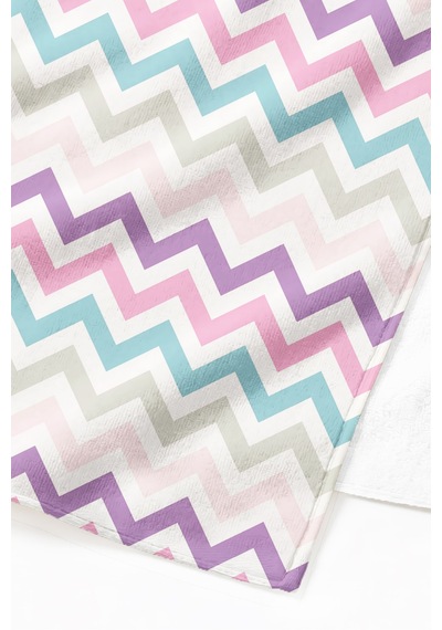 Zigzag Chevron Desenli Modern Plaj Havlusu - Pastel Renkli Minimalist Hızlı Kuruyan Mikrofiber Havlu Kumlu Şafak