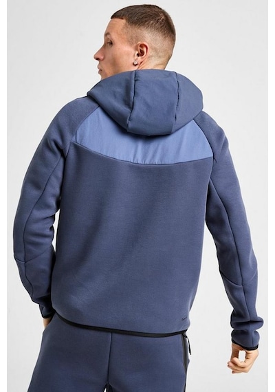 Nike Tech Fleece Mix Full Zip Windrunner Hoodie Kapüşonlu Unisex Sweatshirt Lacivert