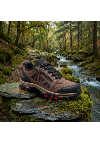 Wanderfull Trekking Erkek Outdoor Kancalı Fermuarlı Kahve Ayakkabı 40-45 Kahverengi
