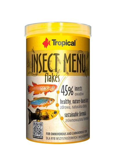 Insect Menu Flakes 1000 Ml / 200 G - Balık Yemi 3 Böcek Yemleri