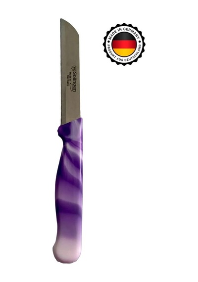 Hubrendy Tedarik Meyve Bıçağı Doğrama Bıçağı Ve Düz Soyacak Ebruli Mor Bıçak 1 Adet Royaleks-slg10