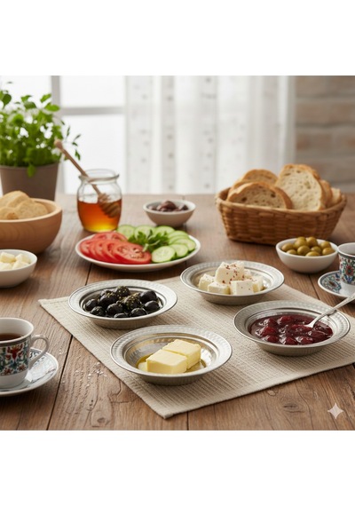 Moda Bakır Bakır Kahvaltı Takımı 2 Bakır