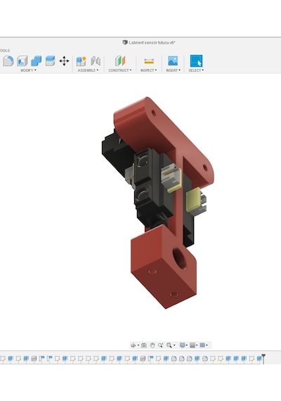 Labirent Çözen Projesi İçin Sharp 2Y0A21 Sensör Tutucu 3D Baskı