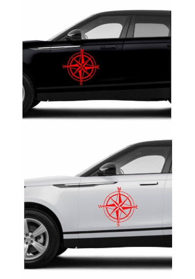 Pusula Sticker - Araba Oto Motosiklet Karavan Cam Sticker - 00080 60x60 Cm