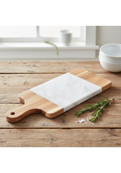 Lexroo Akasya Mermer Sunumluk 33x13 Cm Çok Renkli
