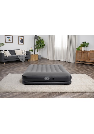 Bestway 671bu Tritech Çift Kişilik Dahili Usb Pompalı Şişme Yatak 2.03m X 1.52m X 36cm Siyah Gri