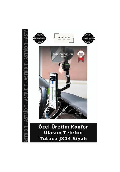 Özel Üretim Konfor Ulaşım Telefon Tutucu Jx14 Siyah