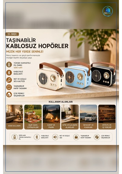 Bluetooth Hoparlör Işıklı Kablosuz Usb Tf 5v Taşınabilir Hands Fr