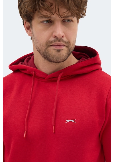 Slazenger Moonlıght I Erkek Kapüşonlu Kırmızı Sweatshırt Kırmızı