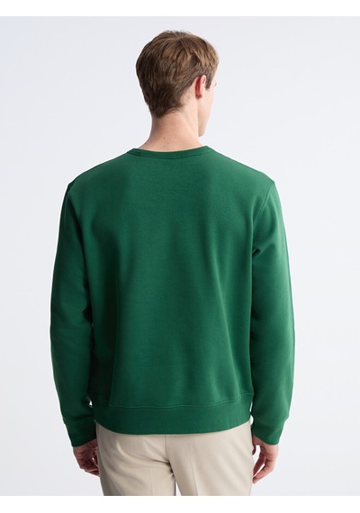 Lcw Vision Yeşil Bisiklet Yaka Erkek Kalın Sweatshirt