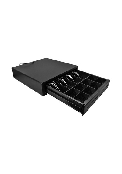 Metal Siyah Para Çekmecesi 4 Banknot 8 Bozuk Para Haznesi 41 X 41