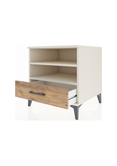 Kronos Komodin 2 Raflı Tek Çekmeceli 60x59x64 Aytaşı-çam Aytaşı