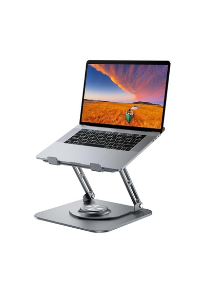 Masa İçin Dizüstü Bilgisayar Standı, 360 Dönebilen Tabanlı Ayarlanabilir Bilgisayar Standı, İşbirliğine Dayalı Çalışma İçin Ergonomik Dizüstü Bilgisayar Yükselticisi, Katlanabilir Ve