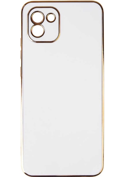 Zore Galaxy Uyumlu A03 Kılıf Bark Kapak - Beyaz Beyaz
