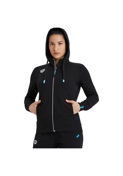 Arena Team Hooded Jacket Panel Kadın Siyah Günlük Stil Ceket 004895500
