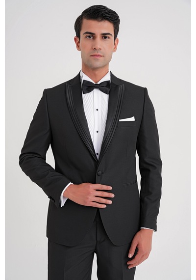 Efor Black 083 Takım Slim Siyah Siyah