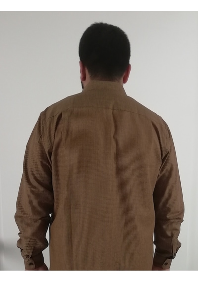 Tousus Regular Fit Pitikareli Vual Erkek Gömlek Kls-4015-tss Kahve