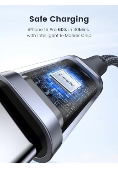 Usb C - Usb C Kablosu, İphone 16/16 Plus/16 Pro/16 Pro Max/15, Macbook Pro, İpad Pro, Dell Xps, Samsung Galaxy S24/s23/s Diğer
