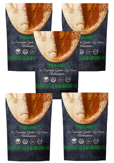 İpek Değirmen Çiğ Karabuğday Unu 5 KG Glutensiz Doğal Taş Değirmen Greçka Unu