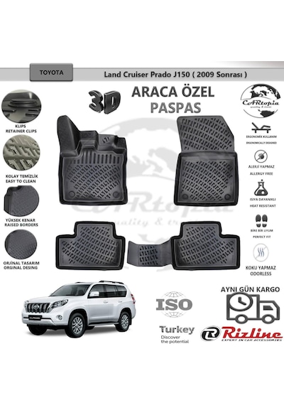 Toyota Uyumlu Land Cruiser / 2011 Sonrası / Siyah / Rizline Pas