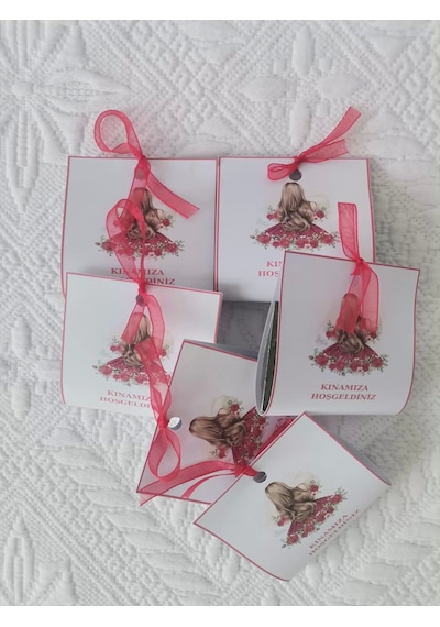 Özel Tasarım Hazır Paketlenmiş Kınamıza Hoşgeldiniz Yazılı Hediyelik Dağıtmalık Kına 100 Adet