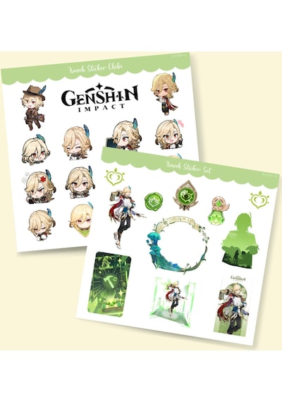 Genshin - Kaveh 2'li Sticker Seti -parlak Kağıt-