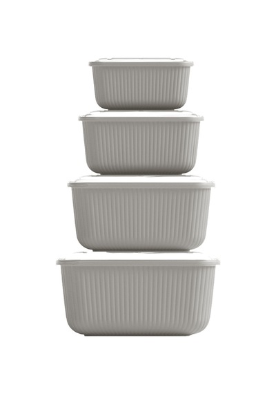 Sızdırmaz Dikdörtgen Saklama Kabı Seti 600/1100/1800/3000 Ml Şeffaf